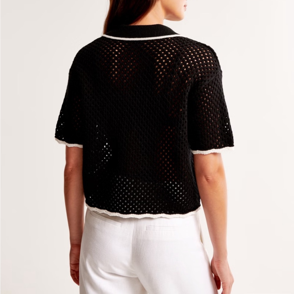 Abercrombie Crochet Button-Up Polo - Picture 4 of 5